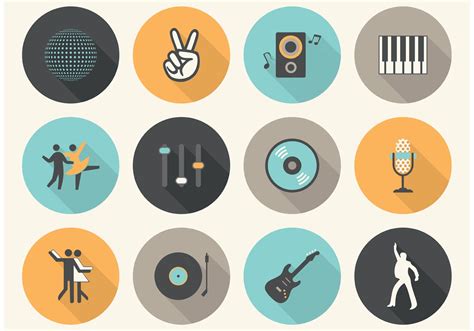 Vector Flat Music Icons 81929 Vector Art At Vecteezy