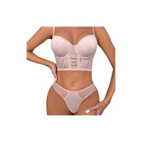 Necalisi Set Di Reggiseno Mutandine Intimo Da Donna In Pizzo Con