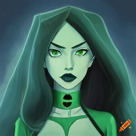 Smug Portrait Of Shego From Ydiya And Wlop Inspired Artwork On Craiyon