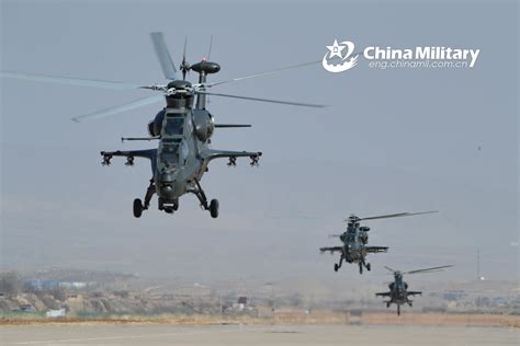 Multi Type Helicopters Hover Over China Military