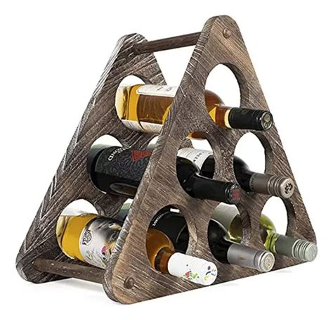 Botellero De Madera Para 6 Botellas Diseño Triangular De Envío gratis