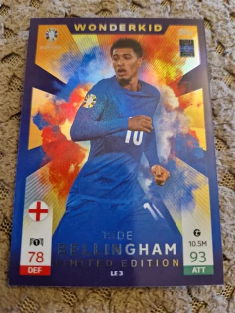 UEFA EURO 2024 Match Attax Jude Bellingham Wonderkid Limited Edition