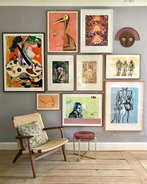 Vintage Gallery Wall Ideas Vintage Wall Colorful Tips Decor