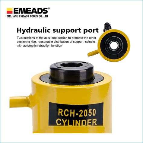 China Rch Single Acting Hollow Plunger Steel Cylinder Hydraulic