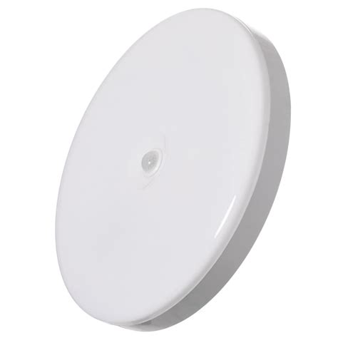 White Round Inch Motion Sensor Led Ceiling Light Flush Mount Fixture