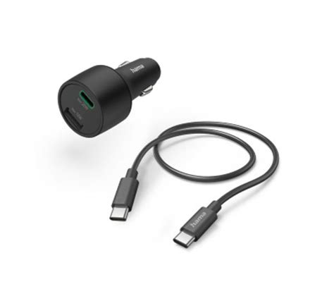 Adowarka Samochodowa Hama Usb C Usb W Pd Qc Kabel Usb C Czarny