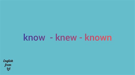 KNOW (ЗНАТИ) // irregular verb - YouTube