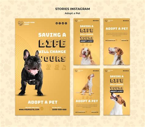 Adopter Un Modèle Dhistoires Instagram Pour Animaux De Compagnie Psd