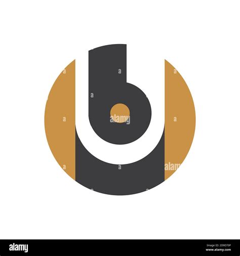 Initial Letter Ub Logo Or Bu Logo Vector Design Template Stock Vector