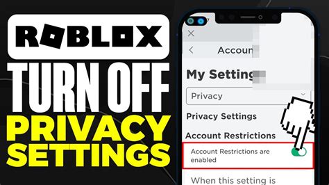 How To Turn Off Privacy Settings On Roblox 2024 YouTube