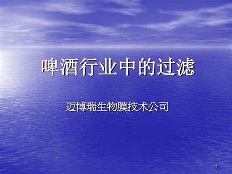 啤酒行业中的过滤word文档在线阅读与下载无忧文档