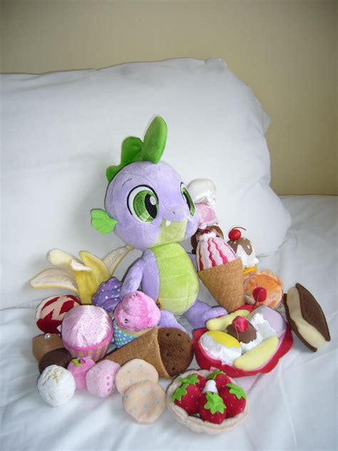 BABW MLP Spike plush (with food!) by artjuggler on DeviantArt