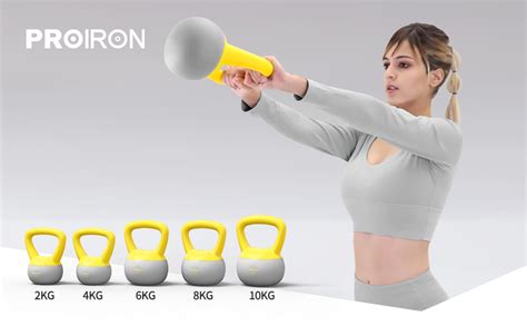 Proiron Kettlebell Pvc Soft Kettlebell Weights Strength Training