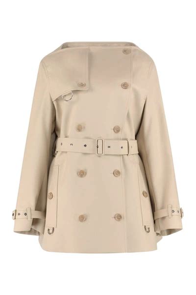 Burberry Gabardine Trench Coat In Beige Modesens