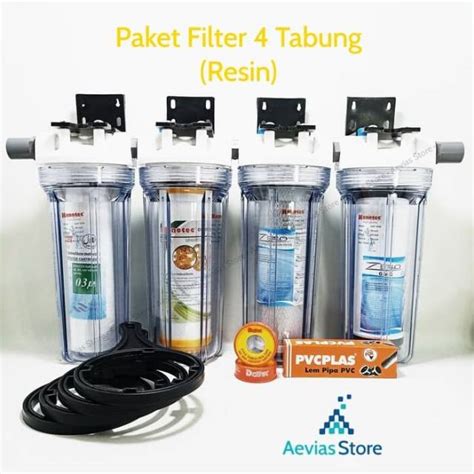 Jual Filter Air Saringan Air PDAM PAM Sumur 4 Tabung 4 Tahap 10