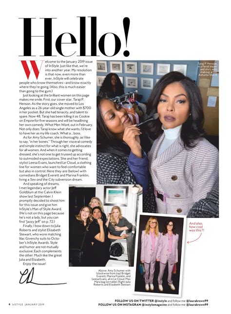 Taraji P Henson Instyle Magazine January 2019 Issue • Celebmafia