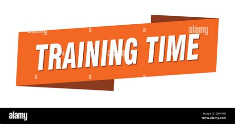 training time banner template. training time ribbon label sign Stock ...