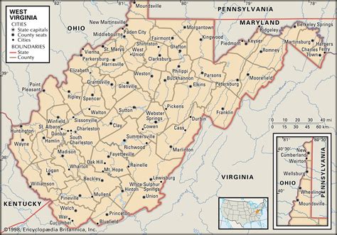 Ohio And West Virginia County Map