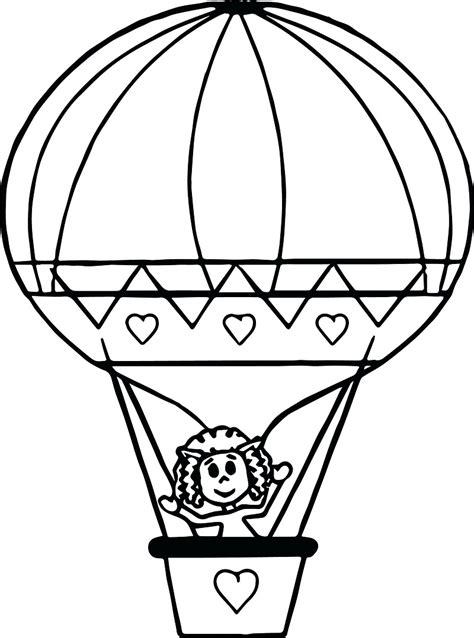 Coloring Pages Vehicles Hot Air Balloon Coloring Pages