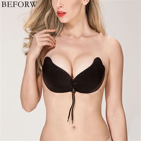 Beforw Seamless Push Up Bra Lb Adhesive Silicone Women Invisible Bra