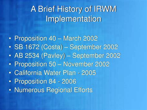 Ppt Implementing Integrated Regional Water Management Powerpoint