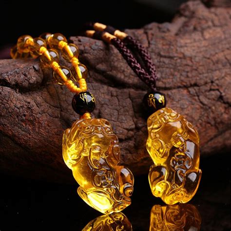 Natural Citrine Pixiu Necklace Attract Wealth And Joy Into Your Life