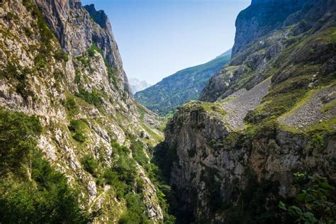 Mountain Landscape Picos De Europa Asturias Spain Stock Photo