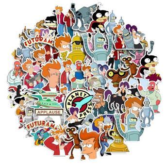 50 stickers para decorar tu habitación Modelo Futurama Decoración y