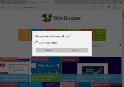Microsoft Edge How To Enable Or Disable The Ask To Close All Tabs