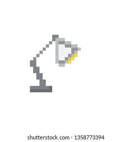 Pixel Art Lamp On White Background Stock Vector Royalty Free