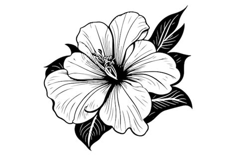 Premium Vector Hibiscus Silhouette Vector Illustration