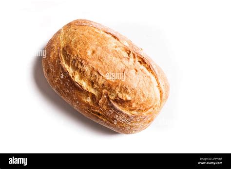 Fresh Homebaked Artisan Sourdough Bread Loaf Of Bread Isolated On White Background Design