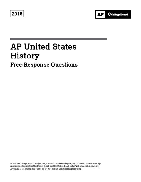 AP US History 2018 Free-Response Questions & Directions - Studocu