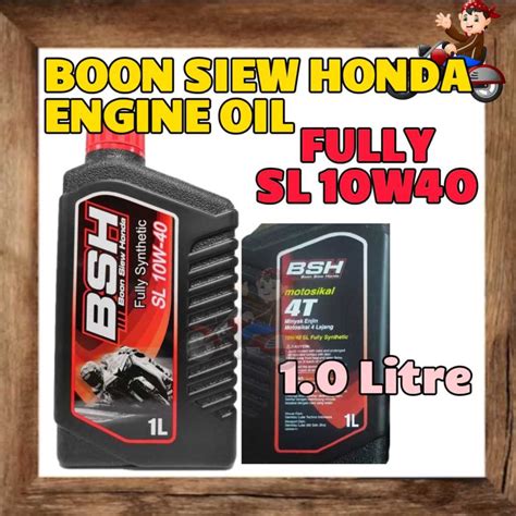 BSH Boon Siew Honda Fully Synthetic SL 10W 40 Engine Oil Minyak Enjin