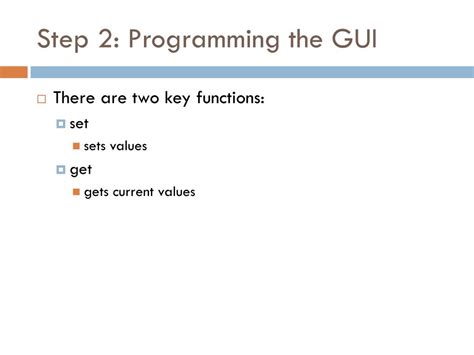 Ppt Introduction To The Graphical User Interface Gui In Matlab