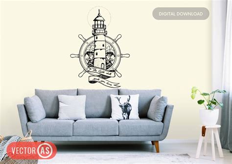 Lighthouse SVG, Lighthouse Silhouette SVG, Ocean SVG, Sea Svg, Island Svg, Lighthouse Design Svg ...