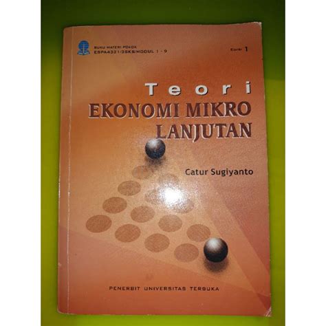 Jual Buku Materi Pokok Modul Universitas Terbuka Ut Teori Ekonomi Mikro