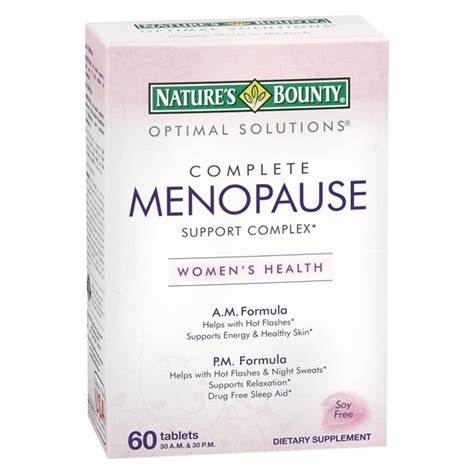 Natures Bounty Optimal Solutions Complete Menopause Support Complex