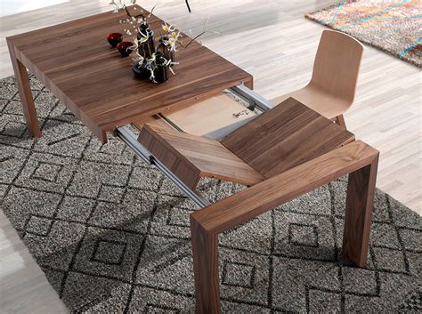 Mesa Extensible De Madera Maciza Chapada En Nogal Angel Cerd S L