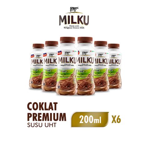 Jual Milku Susu UHT Rasa Cokelat 200ml X 6 Pcs Wings Official Store