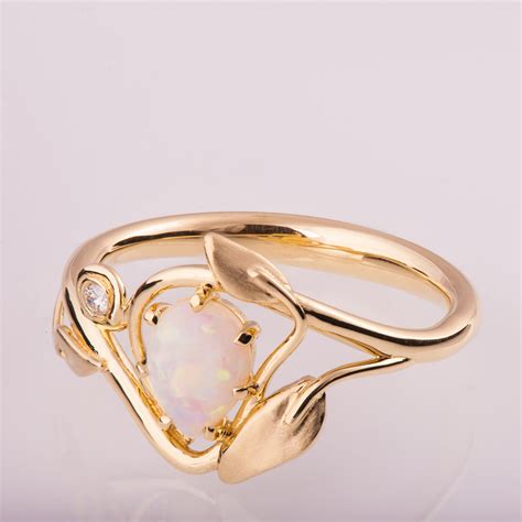 Opal Engagement Ring Opal Ring Opal Jewelry Unique - Etsy