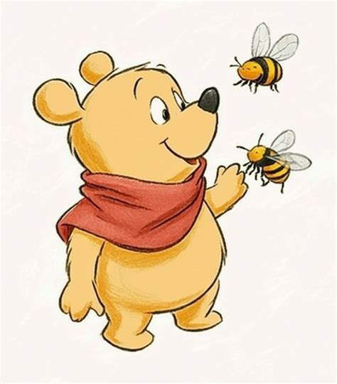 Winnie The Pooh And Bees Generative Ai Premium Ai Generated Image