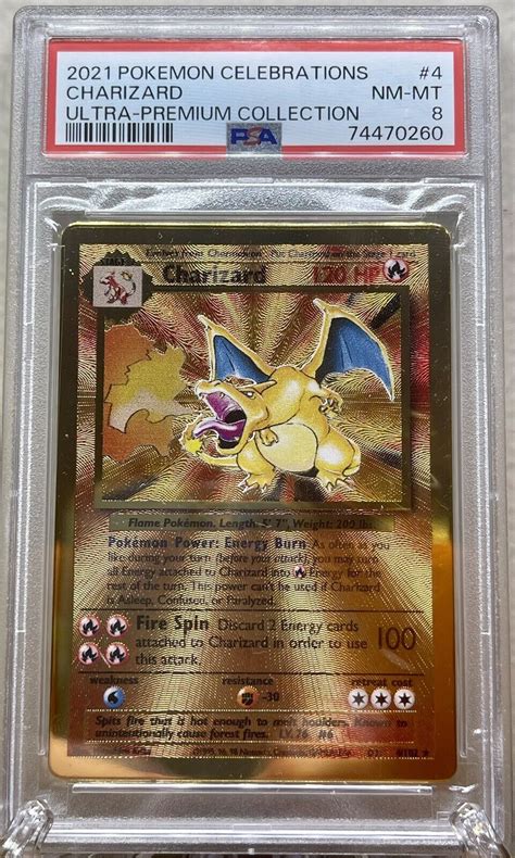 Charizard 2021 Pokemon Celebrations Ultra Premium Upc Holo 4 Gold Metal