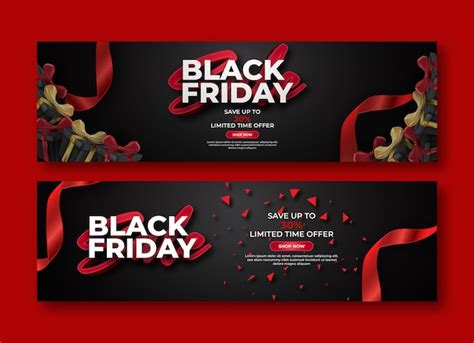 Premium Vector Black Friday Super Sale Realistic Black Gifts Boxes