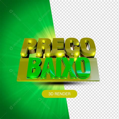 Selo 3D Preço Baixo Para Composição PSD download Designi