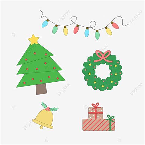 Cute Christmas Elements Vector Design Images Cute Christmas Element