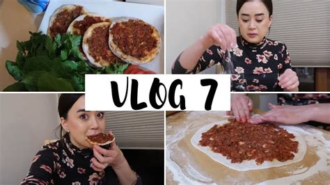 İLK DEFA EVDE LAHMACUN YAPTIM ÇOK GÜZEL OLDU VLOG YouTube