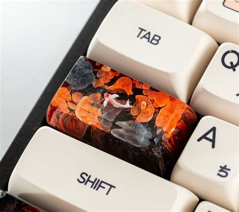 Black And Orange Koi Artisan Keycap Hirosart Keycaps Studio