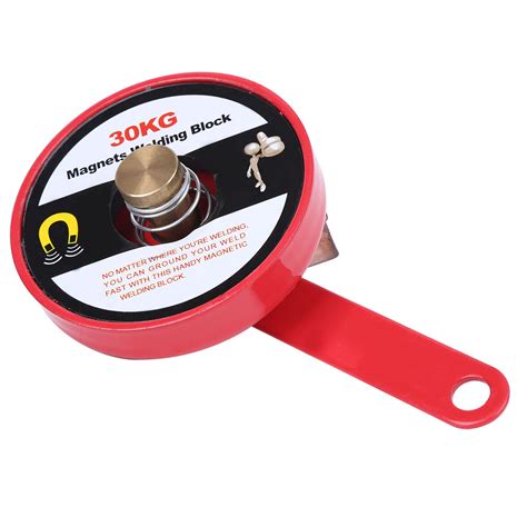 Magnet Welding Block Magnetic Grounding Positioner Clamp Red Alloy