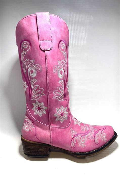 Iuv Pink Cowboy Boots Women Size 75 Ebay